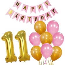 Çıtı Pıtı Store 11 Yaş Doğum Günü Kız Pembe