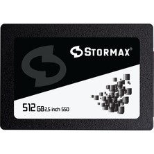 Stormax 512GB SSD 2 5" Sataııı 550-530MB/S Black SER-SMX-SSD30BLCK/512G