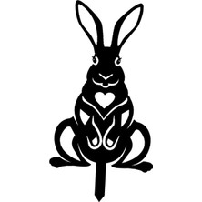 Kenan Bunny Silhouette Steavel Statües Açık Hava Tatili Için Paskalya Yard Işaretleri B (Yurt Dışından) (Yurt Dışından)