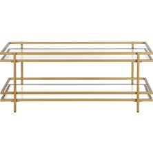 Hitit Dekorasyon Yashira Gold Metal&cam Orta Sehpa