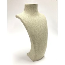 Megas Dekor Hasır Kumaş Kolye Gerdanlık Zincir Sergileme Mankeni (Çekmece - Dolap Içi Organizer/Düzenleyici)