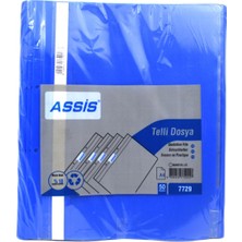 Assis A4 Telli Dosya Mavi 50 Li Paket