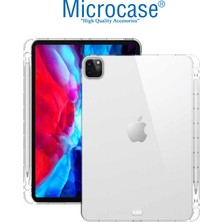 Microcase iPad Pro 12.9'' M2 2022 Kalem Koymalı Silikon Kılıf - Şeffaf AL3306