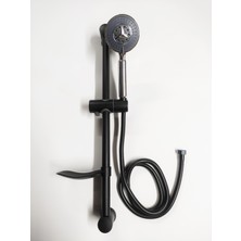 Arvent Siyah Sürgülü Mix Paslanmaz Duş Seti Lüks Seri SET04