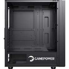 GamePower Ravadin ATX 3* ARGB Infinity Fan Temper Cam Gaming RGB Kontrolcüsü ve Uzaktan Kumanda Siyah Kasa 650W 80+ Bronze Dahili PSU