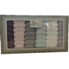 Julie Vip Cotton 30 x 50 cm 6'lı Havlu Kutulu Vera