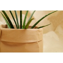 Co&Bo Kraft Paper Yıkanabilir Kağıt 2'li Saksı - Organizer