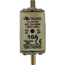 Kale Voltrano Kale Porselen 10A 00 Boy Bıçaklı Sigorta Buşonu NH00