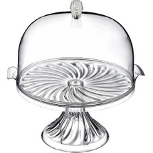 Plastart Kristal Ayaklı Kek Kalıbı Şeffaf SA205