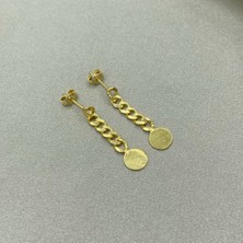 Jewel By Aila Sallantılı Pullu Zincir Gümüş Küpe