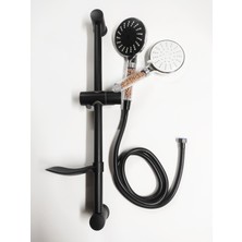 Arvent Siyah Sürgülü Mix Duş Seti Paslanmaz Lüks Seri (2 Adet El Duşu) SET255