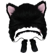 Codeen Festival Yeni Yıl Cosplay Black Için Karikatür Hayvan Şapkası Konforu Cat Headdress Prop (Yurt Dışından)