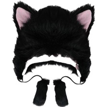 Codeen Festival Yeni Yıl Cosplay Black Için Karikatür Hayvan Şapkası Konforu Cat Headdress Prop (Yurt Dışından)