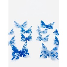 Sheker Home 3 Boyutlu Kelebek Sticker Seti - 12 Adet