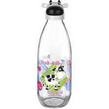 Colezium Inek Tasarımlı Sevimli Cam Suluk - Süt Şişesi 1000 ml