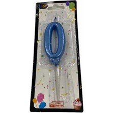 Kidspartim 0 Yaş Açık Mavi Rakam Mum