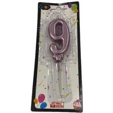 Kidspartim 9 Yaş Pembe Rakam Mum
