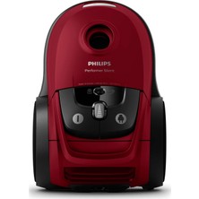 Philips Silentperform 650 W 66 Db Toz Torbalı Süpürge, Kırmızı