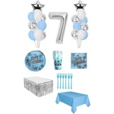 Dipak Mavi Renk 7 Yaş Doğum Günü Seti