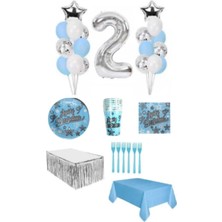 Dipak Mavi Renk 2 Yaş Doğum Günü Seti