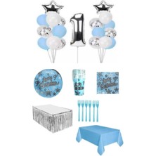 Dipak Mavi Renk 1 Yaş Doğum Günü Seti