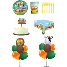 Dipak Safari Temalı Doğum Günü Seti 8 Kişilik