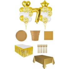 Dipak Gold Renk 7 Yaş Doğum Günü Seti
