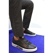 Hammer Jack Basel  Deri Siyah Toscana Erkek Günlük Ayakkabı Siyah