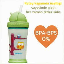 Bebedor Karanlikta Parlayan Pipetli Alıştırma Bardağı 240 ml