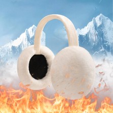 2pcs Kış Kulak Isıtıcı Termal Kulak Muffs Kulakları Kapak Yürüyüş Kampı Kulaklıklar Beyaz Gri (Yurt Dışından)
