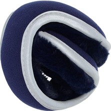 Bahara 2 Adet Katlanır Kış Kulak Muffs Unisex Yumuşak Kulaklıklar Paten Kulak Isıtıcıları Gri ve Mavi (Yurt Dışından)