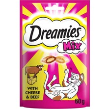 Dreamies Mix Kedi Ödül Maması Peynirli-Sığır Etli 60 gr x 24 Adet