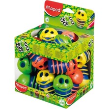 Maped 501700 Öğrenci Kalemtraş Croc Plastik Çiftli Hazneli Karışık Renkler (18 Li Kutu)