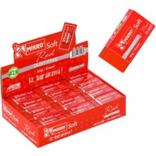 Mikro Silgi Soft Kırmızı 2B-24RD (24 Lü Paket)
