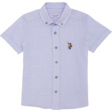 U.S. Polo Assn. Düz Mavi Erkek Çocuk Gömlek ELFYKIDS023Y