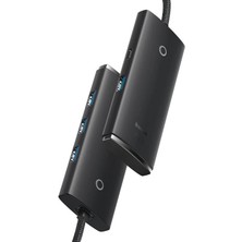 Baseus 100CM 4 Portlu Type-C To USB 3.0 Dönüştürücü Çoğaltıcı 5gbps Aktarım Hub, 4x Usb, 1x Type C