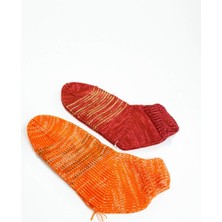 Royaleks 2 Çift El Örgüsü Kışlık Şık Kadın Yün Patik Set 15