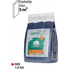 Ventrawall - Ipek Sıva - Canlı Sıva - Dekoratif Sıva - Mavi - 1.5 Kg - 5m² - B05