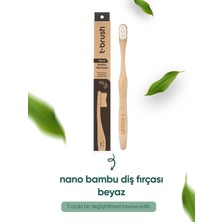 Nano Vegan Bambu Diş Fırçası - Ultra Soft (Hassas Dişler için) - Beyaz Renk - Plastiksiz