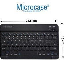 Microcase Lenovo Tab M10 3.nesil TB328FU 10.1 Inch T328 Bluetooth Klavye ve Mouse+Standlı Kılıf Bkk6