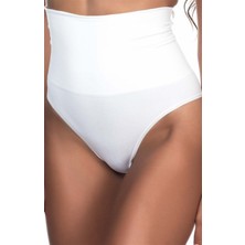 Emay Dikişsiz Çift Kat Brasil Slip Korse 2039 Beyaz