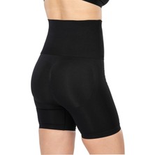 Emay İç Giyim Emay Önü Dantelli  Yüksek Bel Boxer Korse 2091 Siyah