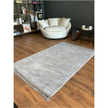Saraz Halı Puffy Kabartma Desenli Yıkanabilir Kaymaz Taban Salon Halısı Mutfak Koridor Halısı S52