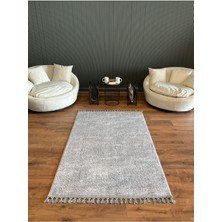 Saraz Halı Puffy Kabartma Desenli Yıkanabilir Kaymaz Taban Salon Halısı Mutfak Koridor Halısı S52