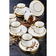 Cooker Porselen Kahve Fincanı Seti Beyaz 2829 8696474230027