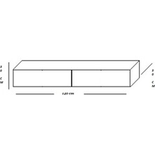 JOY Eko Tv Ünitesi Tv Sehpası Alt Modül Siyah 140 Cm Mdf EKO TV ÜNİTESİ SİYAH