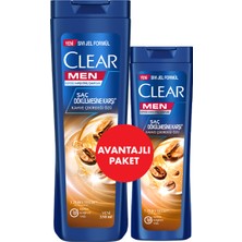 Clear Men Kepeğe Karşı Etkili Şampuan Saç Dökülmesine Karşı Kahve Çekirdeği Özü 350 ml + 180 ml