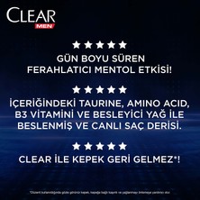 Clear Men Kepeğe Karşı Etkili Şampuan Cool Sport Menthol Ferahlatıcı Mentol Etkisi 350 ml + 185 ml