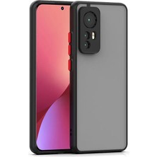 Microcase Xiaomi 12T / 12T Pro London Serisi Darbeye Dayanıklı Kılıf - Buzlu Siyah AL3415