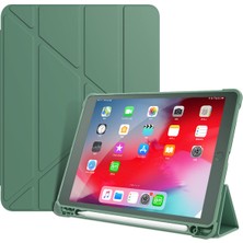 MTK Moveteck Apple Ipad Pro 12.9'' 5. ve 6. Nesil Tablet Kılıfı Şeker Renkli Kalem Yuvalı Smart Standlı Crystal Şeffaf